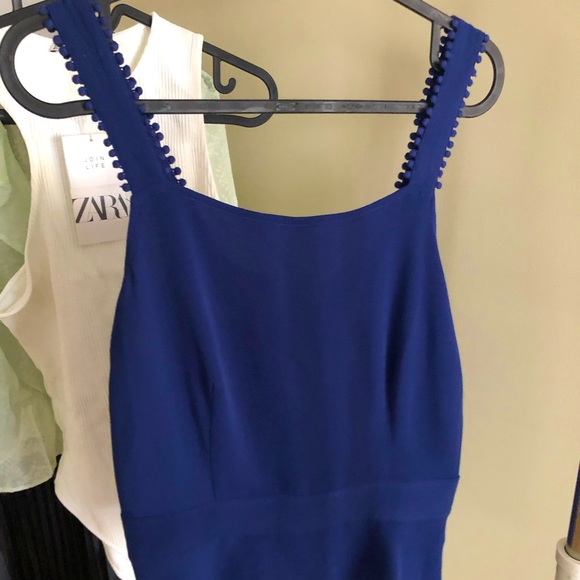 BNWT Royal Blue Sleeveless Peplum Blouse XS - Picture 1 of 4